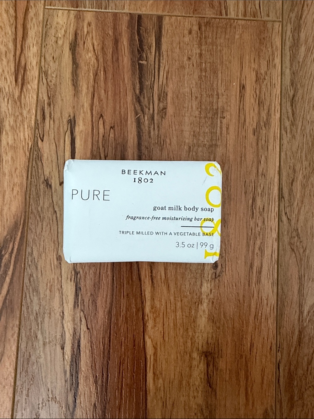 Beekman 1802 Pure Goat Milk Body Soap - White with Yellow Accent